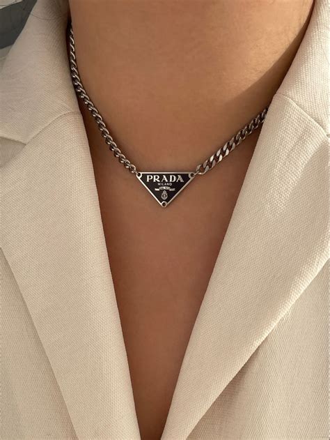 prada necklase|real Prada necklace.